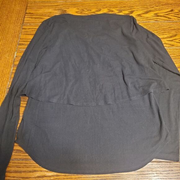 Theory chevak ribbed viscose black top sz P/small - Picture 5 of 5